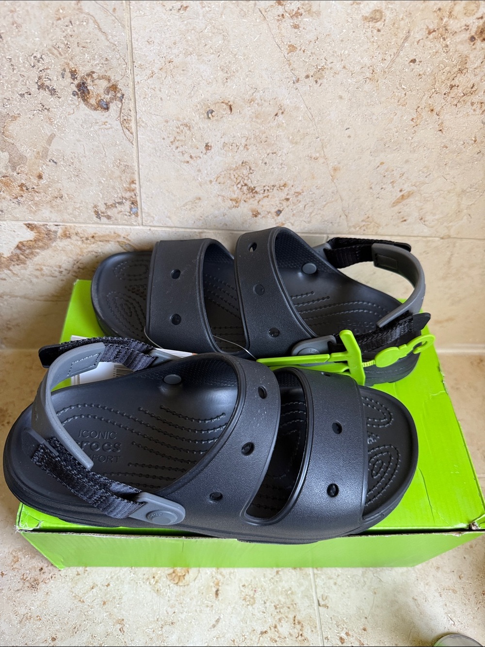 Crocs All Terrain Marbled‎ Classic youth Sandals Size 6